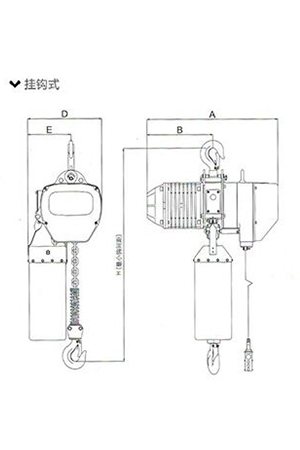 環(huán)鏈電動葫蘆外形尺寸